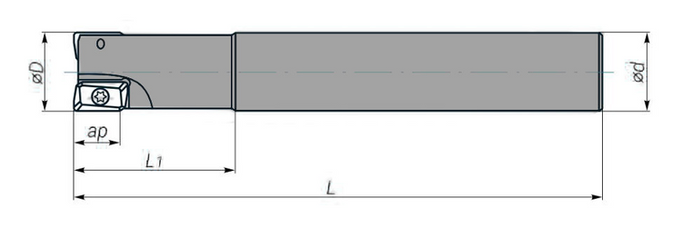 CLN03-D33-250-С32-5F | Фреза концевая корпусная